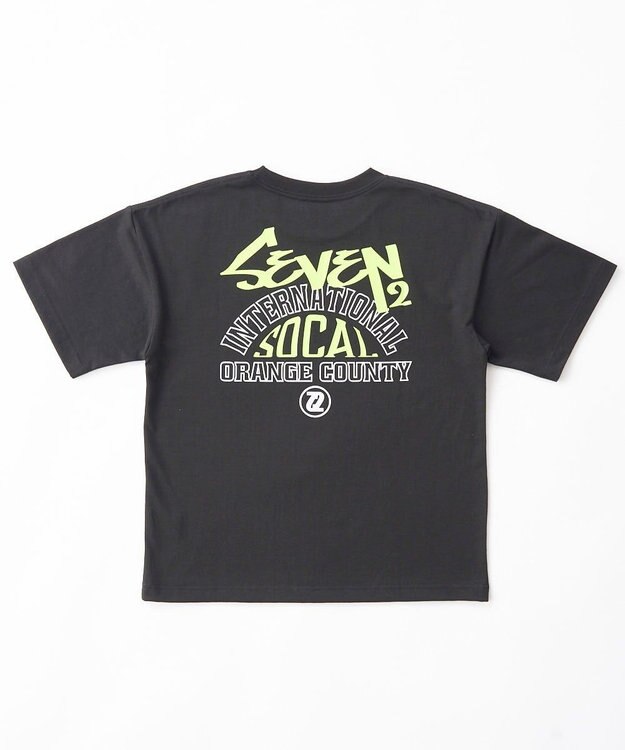 OP／FILA 【SEVEN2】カレッジロゴプリントTシャツ ブラック