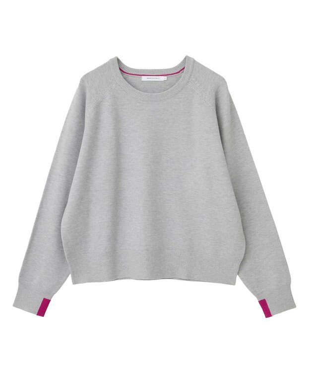 AMERICAN HOLIC バイパチラグランニットプルオーバー Light Gray Mixture