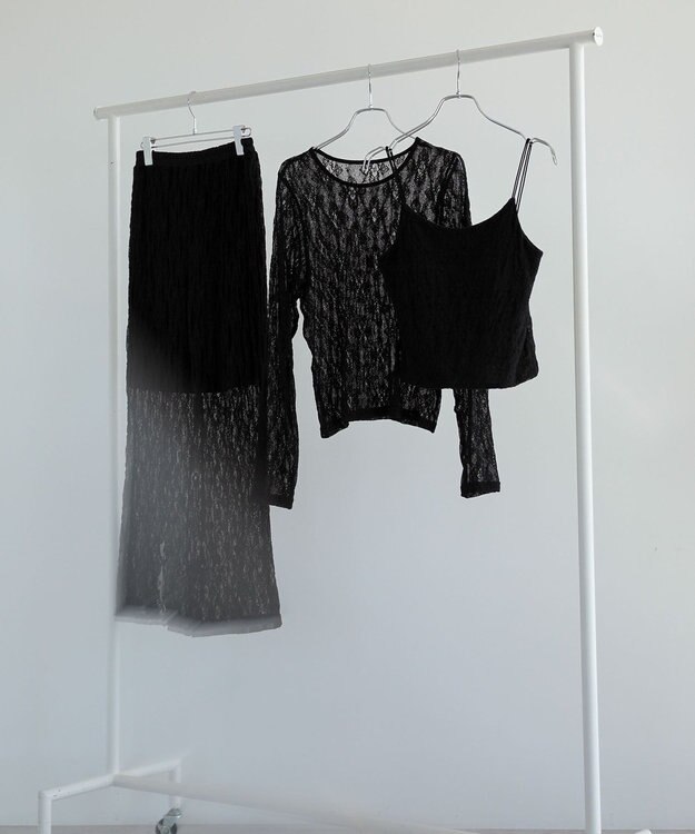 Green Parks ■ＥＳＣＡＲ　レースキャミソール（カップ付） Black