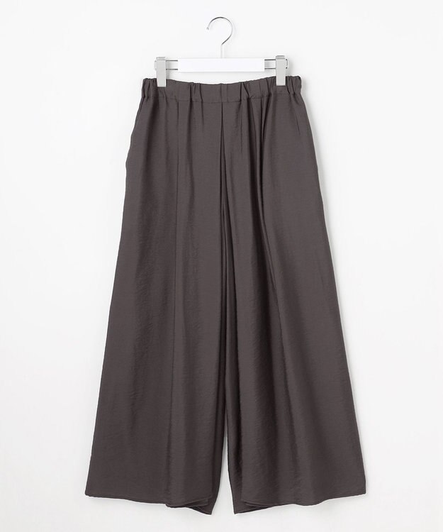 自由区 【カタログ掲載・ご好評アイテム・累計2500本・新色追加・ウエストゴム・セットアップ対応】エアリーツイルキュロット パンツ ［新色］ブラウン