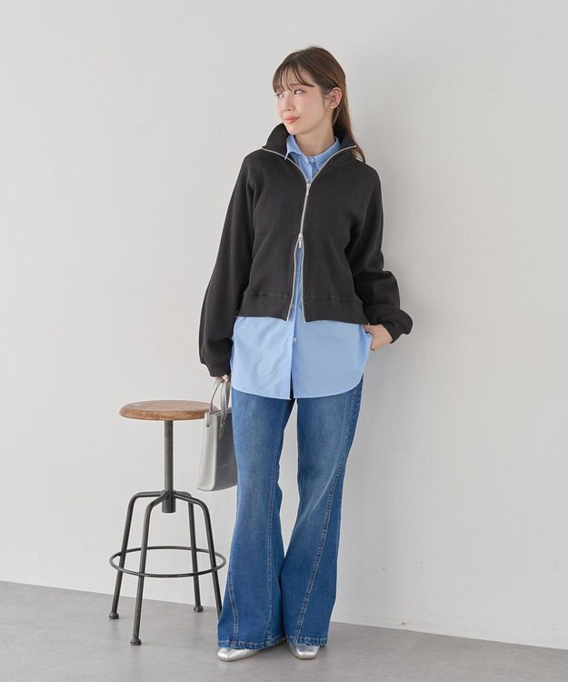 earth music&ecology スタンダードシャツ Blue