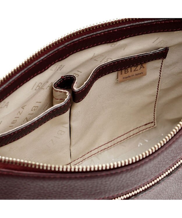 IBIZA リンピード　牛革　ショルダーバッグ ライトグレー