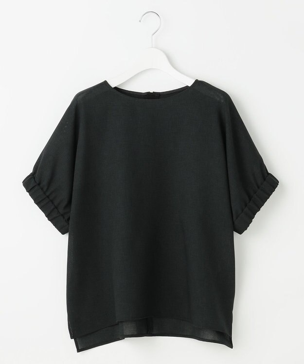 自由区 L 【人気素材・新色追加】ラスティックメッシュドルマンスリーブ Tブラウス ［新色］ブラック