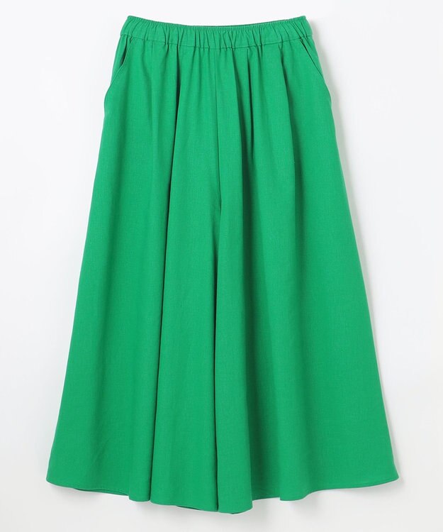 ANY 【ウエストゴム/接触冷感/UVケア】清涼リネンスカーチョ グリーン