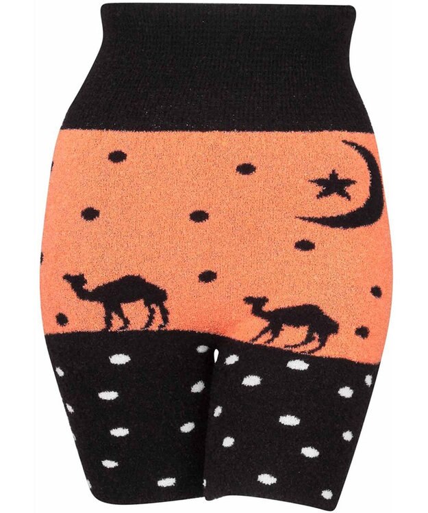 WACOAL 毛パン 3分丈 はきこみ丈ふかめ あたたかボトム ふんわりフィット ふわふわ ウエスト位置高め設計 毛糸のパンツ レディース PPL756 /ワコール オレンジ