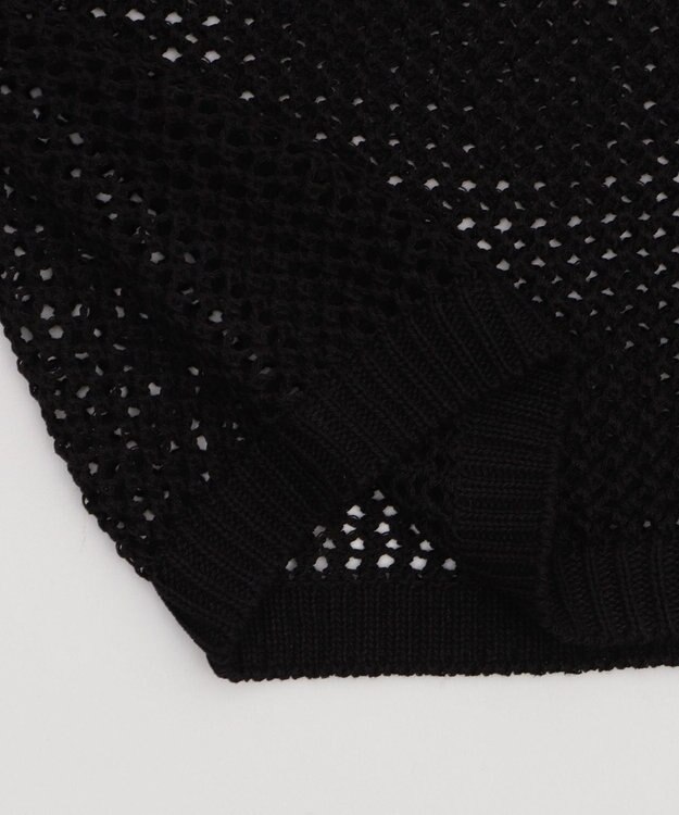 WEGO スプレーロゴジャガードメッシュニット ブラック