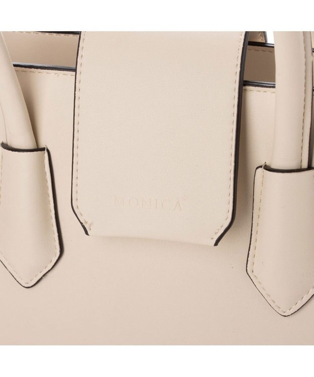 LA BAGAGERIE 【MONICA】ベルテッド2WAYハンドバッグ アイボリー