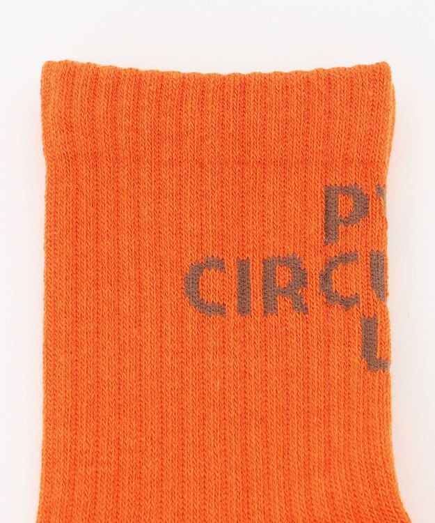 PW CIRCULUS 【MEN】【土踏まずをサポート】ロゴ ミドルソックス オレンジ系