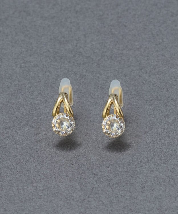 Phoebe 【金属アレルギー対応】【痛くないシリーズ】ルーセントビジューライトフィットイヤリング　ゴールド ゴールド