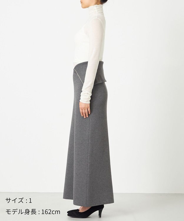 NAVE 【ReNAVE・洗える】スムースニット マルチWAYワンピース グレー系