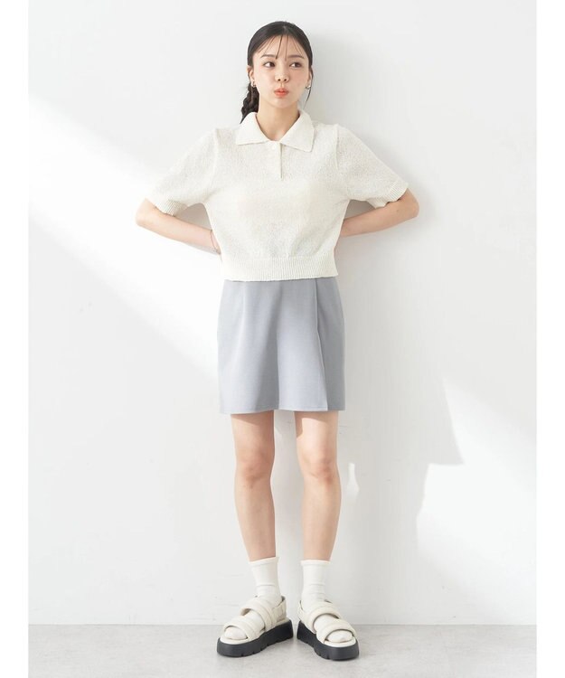 earth music&ecology ループヤーンプルオーバー Ivory