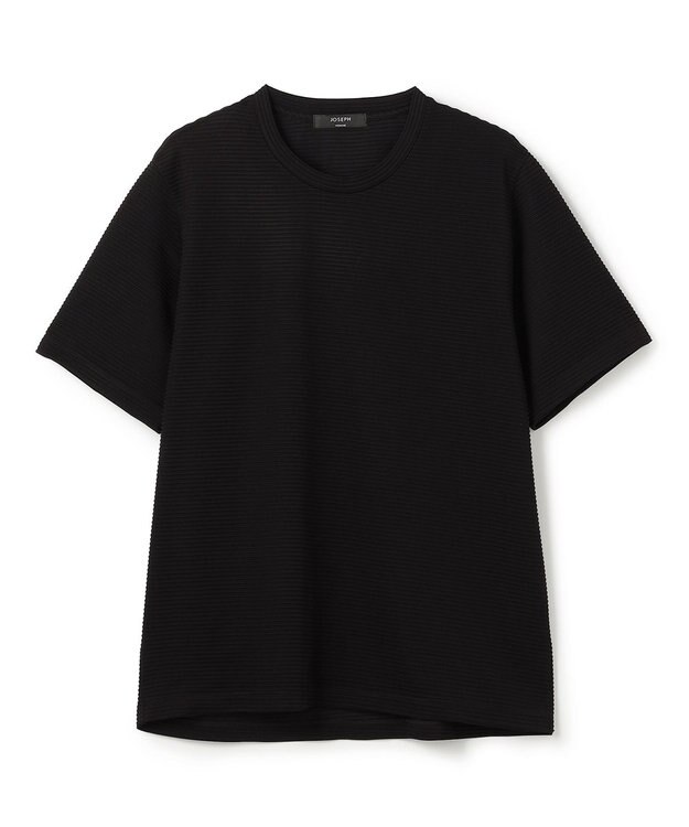 JOSEPH HOMME タックリップルジャージー　クルーネックTシャツ ブラック系