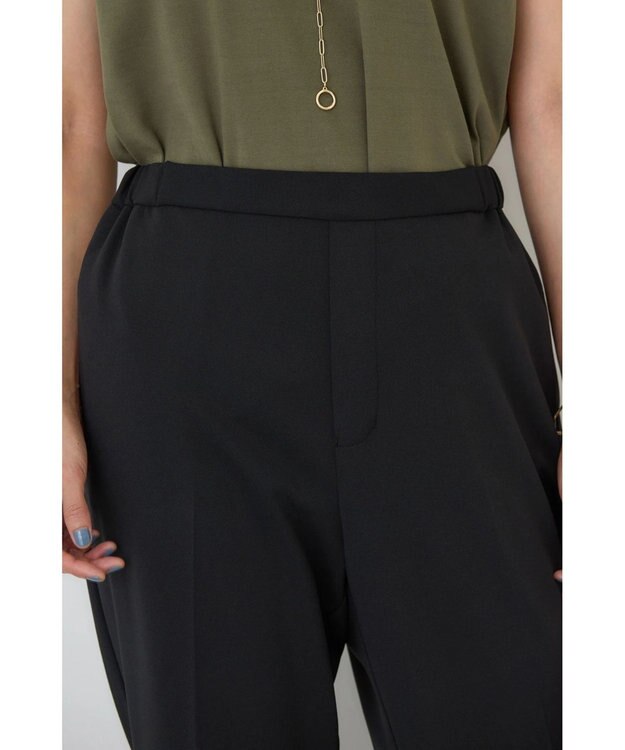 AMERICAN HOLIC イージーケア＋接触冷感リブジョグパンツ Black