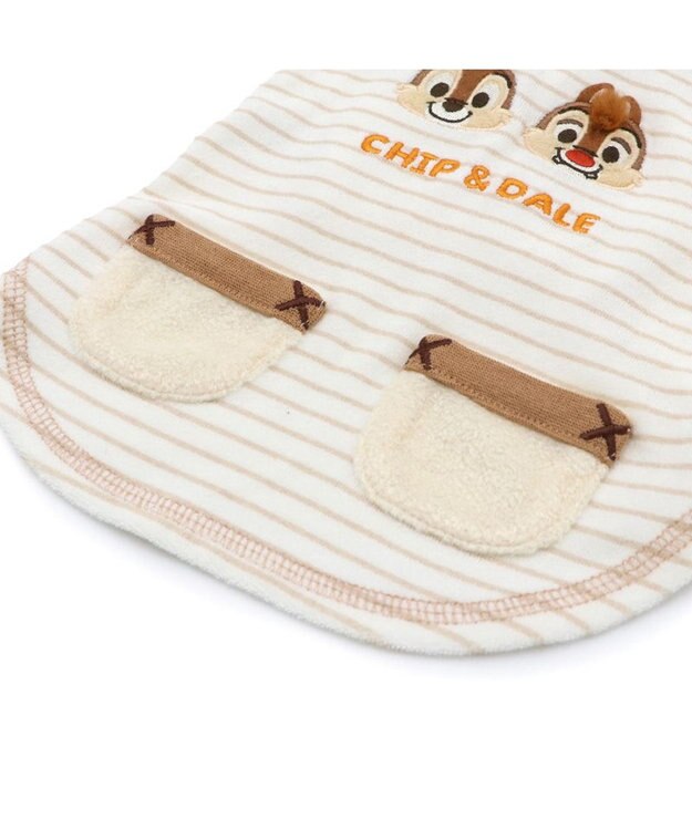 PET PARADISE ディズニー チップとデール サーモキープ お顔Tシャツ 小型犬 ホワイト×ブラウン