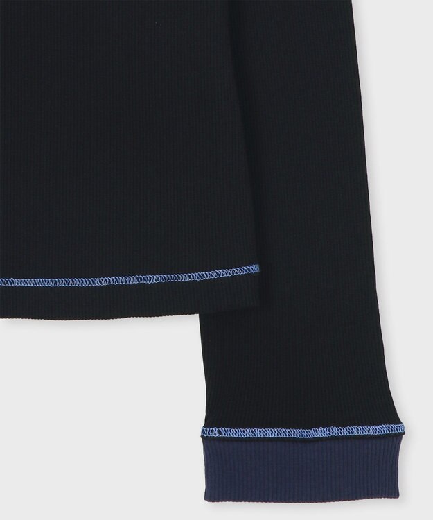 Paul Smith 【洗える】カラーステッチ リブ カットソー ブラック