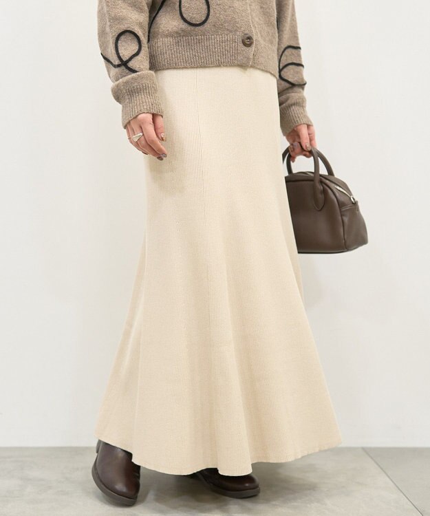 AMERICAN HOLIC リブマーメイドスカート Ivory