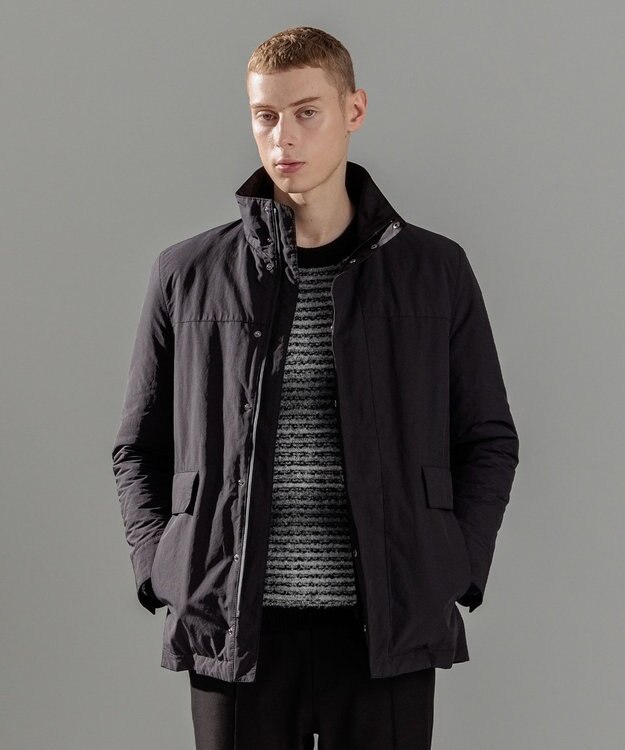 JOSEPH HOMME 【WEB限定】パウダーピーチクロス ナイロンコート ブラック系