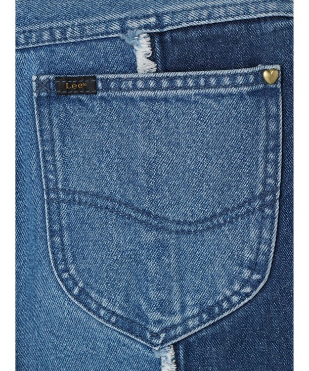 earth music&ecology Ｌｅｅ×ｅ．ｍ．ａ．ｅ　切替デニムフレアパンツ Indigo