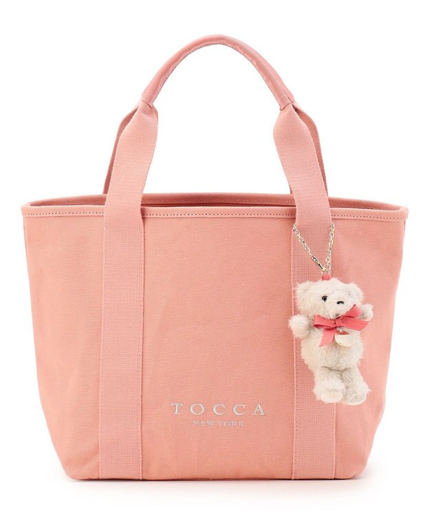 TOCCA 【ぬいぐるみチャーム付き】TOCCA AMICO CANVAS TOTE キャンバストート ピンク系