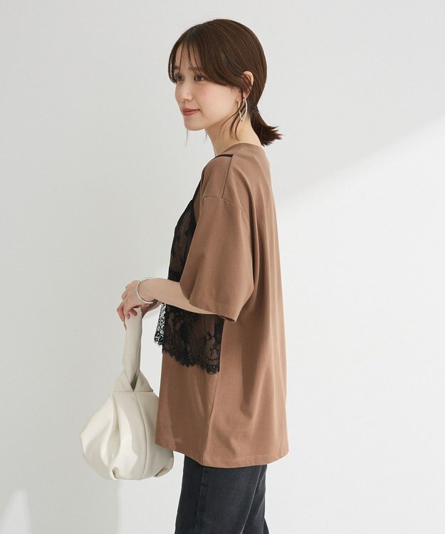 Green Parks レースビスチェドッキングチュニック Brown