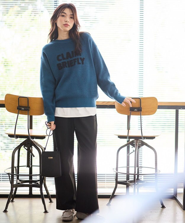 ANY 【2WAYストレッチ/ウエストゴム/裏起毛】シークレットウォームベイカーパンツ ブラック