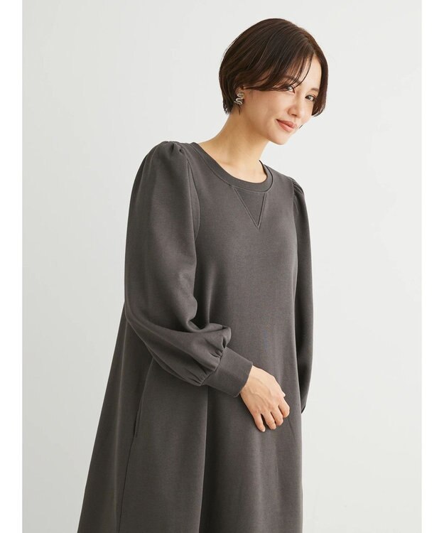 Green Parks ・ＳＵＧＡＲ　ＳＰＯＯＮ　ウラキモウフレアワンピース Charcoal Gray