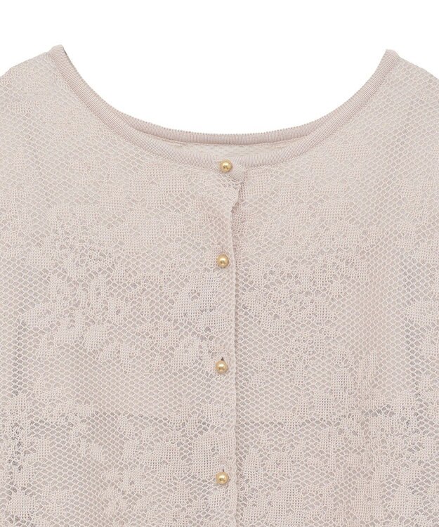 YECCA VECCA 【2点SET】インナーセットレース柄カーディガン Light Beige