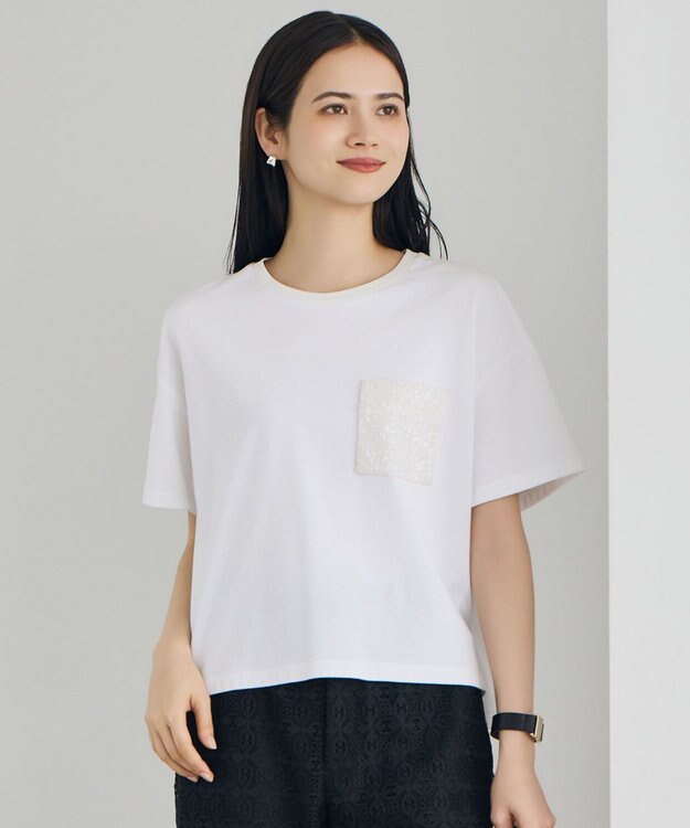 自由区 S スパングルポケットＴシャツ オフ