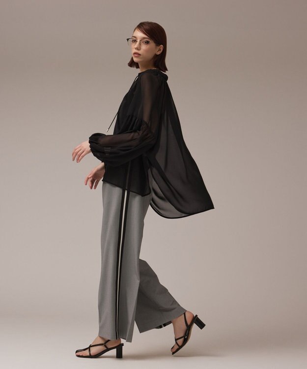 GRACE CONTINENTAL サイドラインパンツ グレー