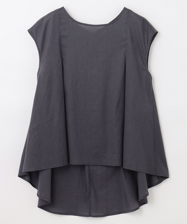 ANY 【洗濯機可能】シルキーソフトブラウス チャコール