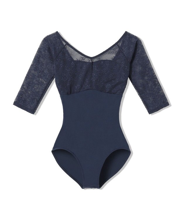 Chacott 6分袖レオタード ネイビー