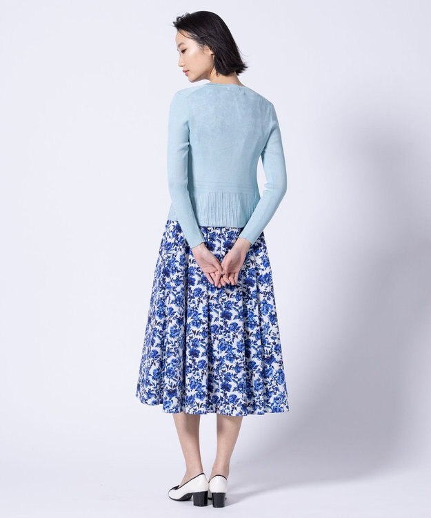 TOCCA EYELET AJISAI CARDIGAN カーディガン ライトブルー系