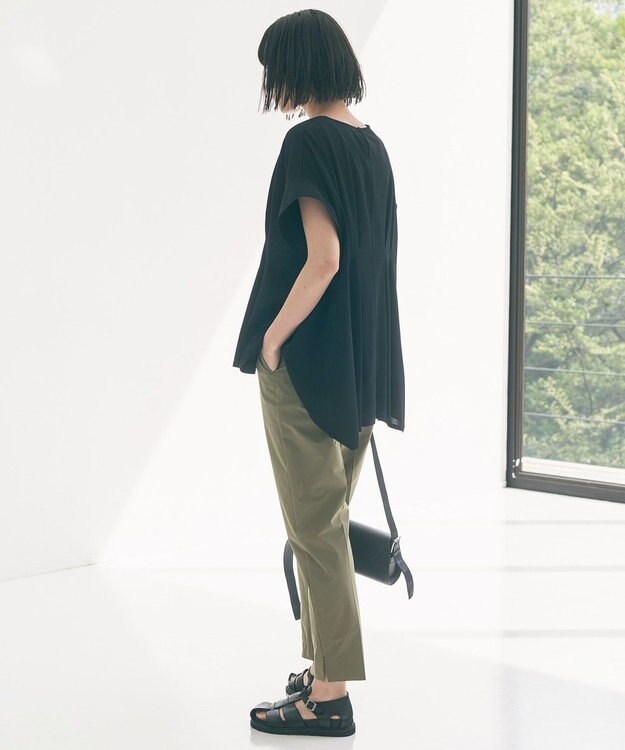 UNFILO ヒートシールドジャージー タックデザイン Tシャツ ブラック