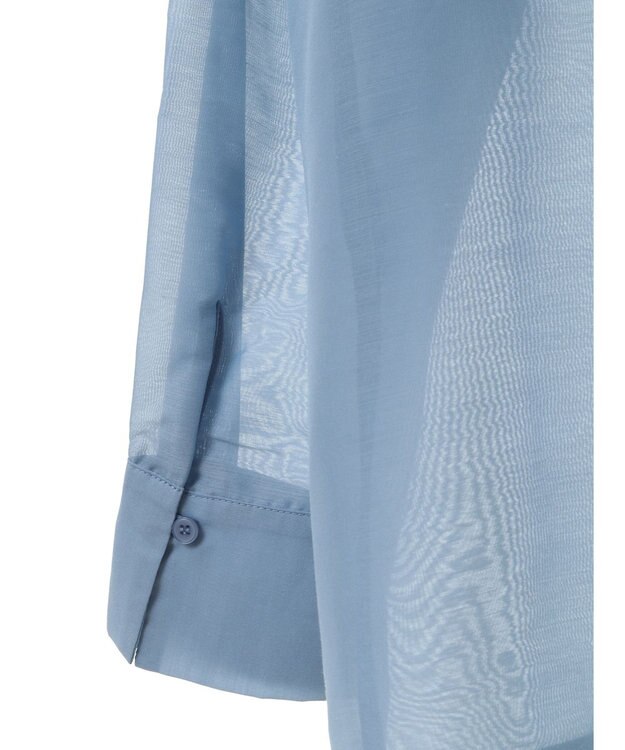 earth music&ecology バックスリットシアーシャツ Blue