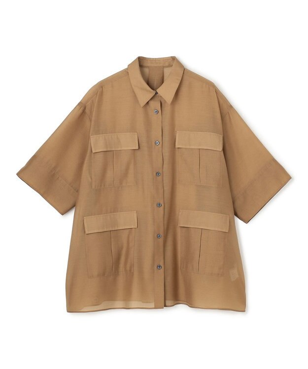 UNFILO シアー サファリシャツ キャメル