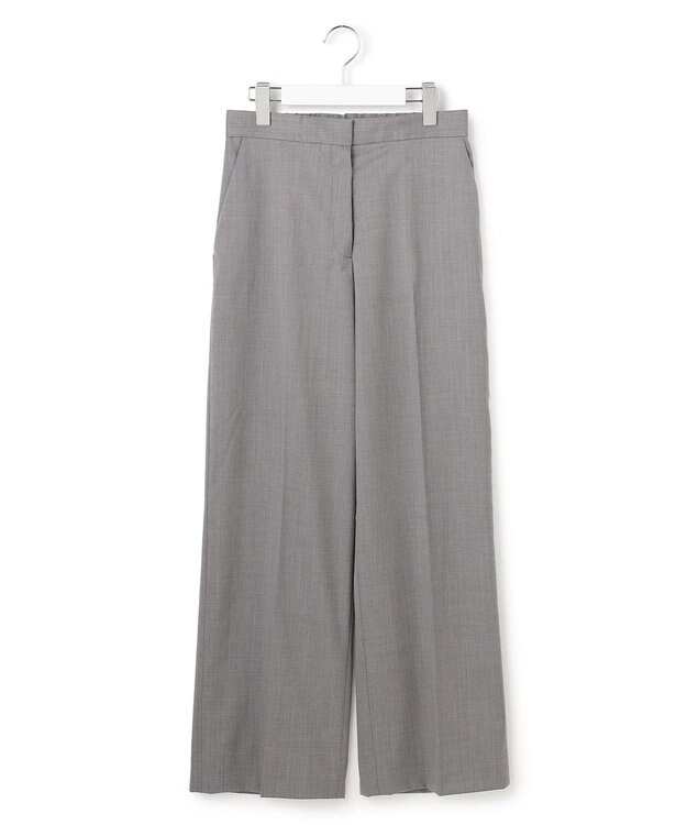 ICB 【洗える】T/Wブロード ワイドストレートパンツ ライトグレー系