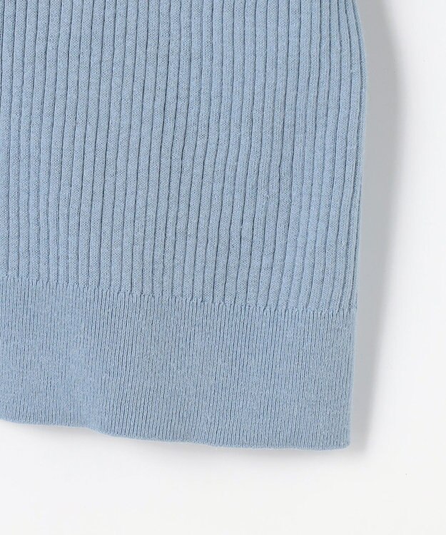 J.PRESS LADIES S LINEN COTTON ポロ ニット サックスブルー系