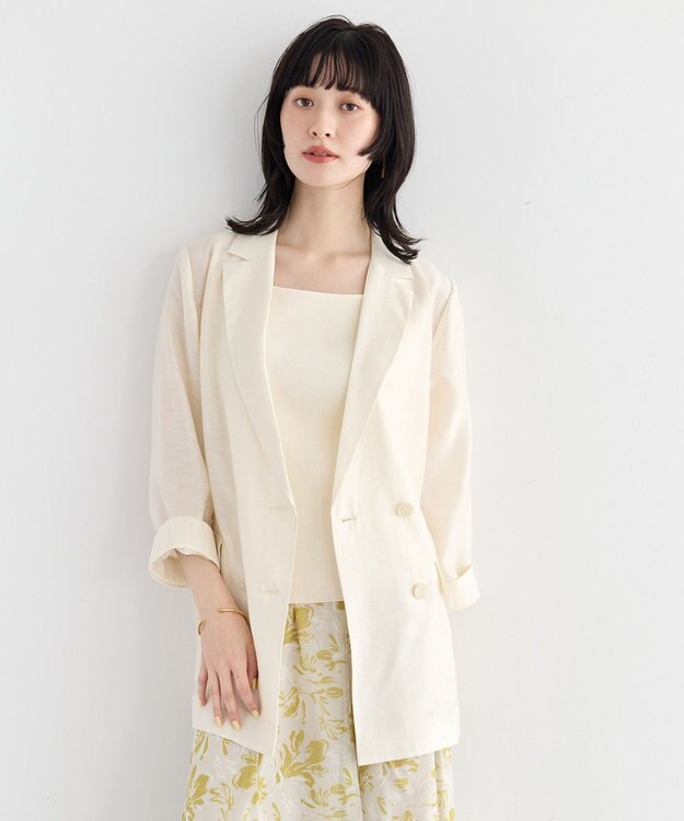 YECCA VECCA シアーテーラードジャケット Ivory