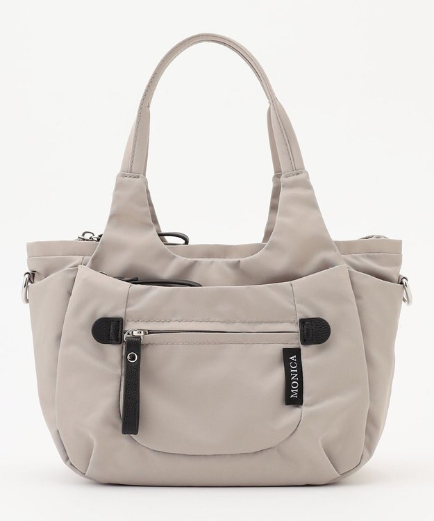 LA BAGAGERIE 【MONICA】ラウンド2WAYミニトートバッグ ライトグレー