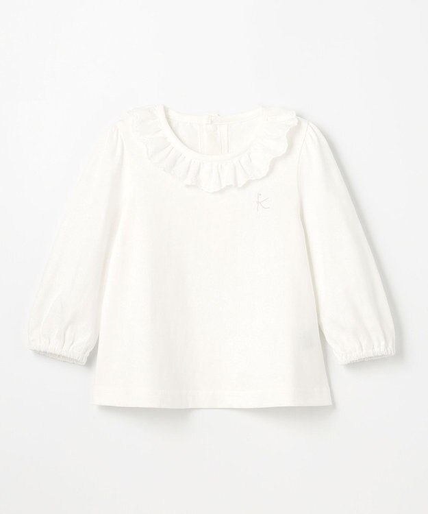 組曲 KIDS 【80~100㎝】エンブロイダリー Tシャツ オフホワイト系