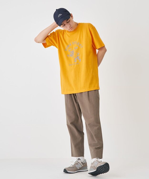 J.PRESS YORK STREET 【UNISEX】ブルドッグプリントTシャツ イエロー系