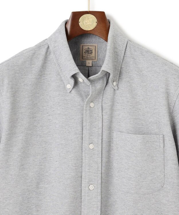 J.PRESS MEN 【WEB・一部店舗限定】コットンポリエステル ファンクションシャツ / B.D. ライトグレー系
