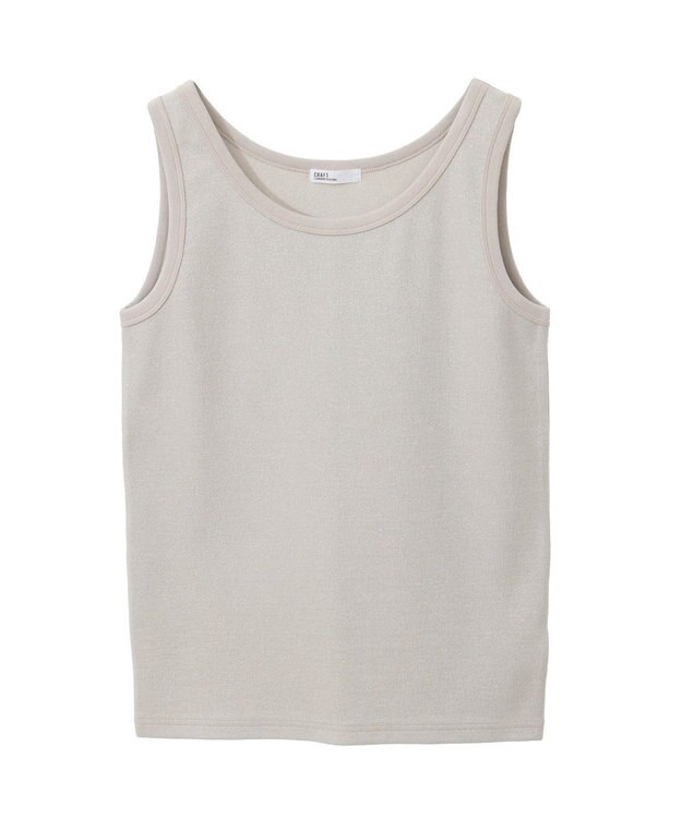 CRAFT STANDARD BOUTIQUE ラメテレコタンクトップ Ivory