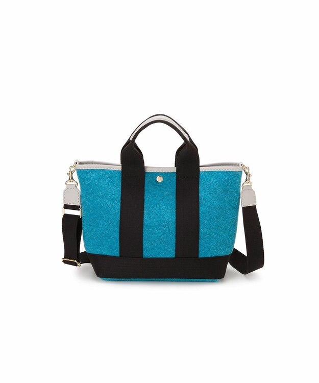 TOPKAPI 【Breath TOPKAPI】イタリアンフェルト ショルダー付 B5 トートバッグ M ターコイズブルー