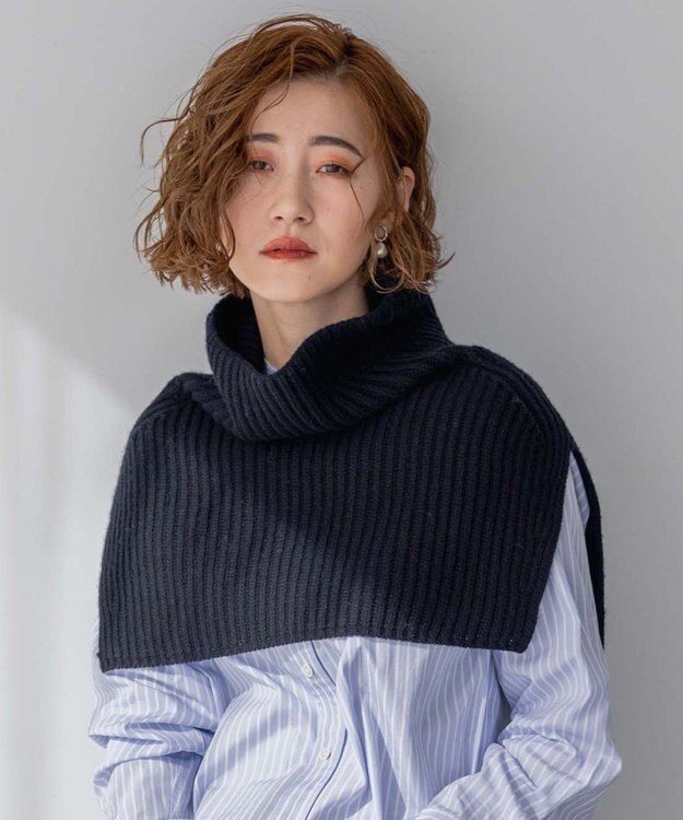 23区 ウールカシミヤ ネックウォーマー ブラック系