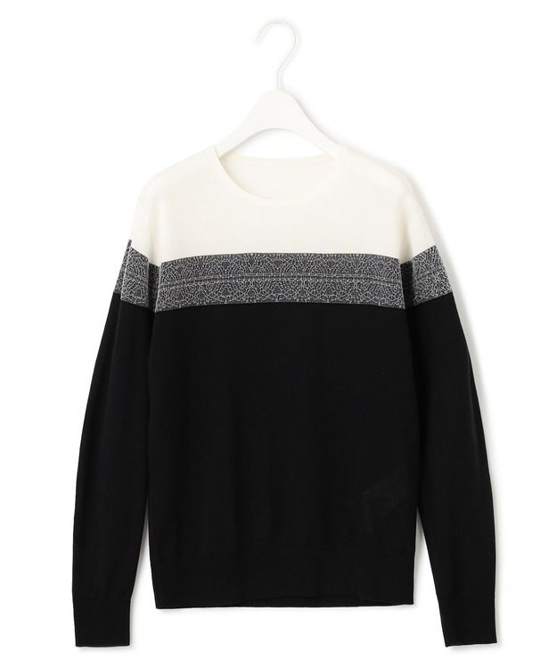 ICB L 【洗える】 レースコンビハイゲージ プルオーバー ブラック系7