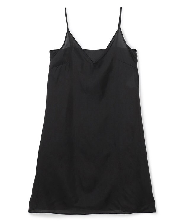 BEIGE， BERNARD / リネン混 フロントジップ スタンドカラードレス Black