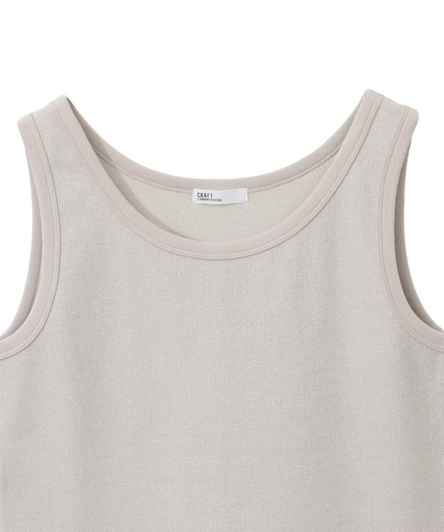 CRAFT STANDARD BOUTIQUE ラメテレコタンクトップ Ivory