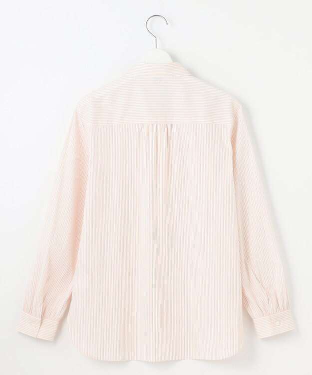 J.PRESS LADIES 【洗える】BEZ VEGA シャツカラー ブラウス ホワイト×ピンク系