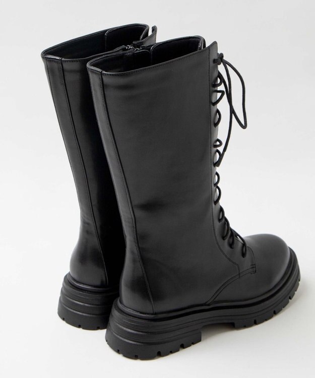 WEGO レースアップミドルブーツ ブラック